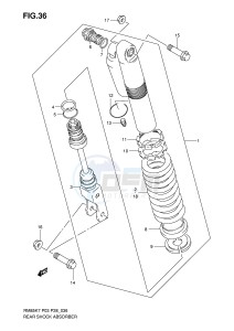 RM85 (P3-P28) drawing REAR SHOCK ABSORBER