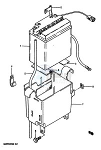 GSX550E (F-G-H) drawing BATTERY