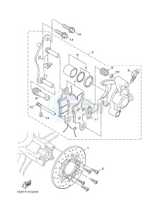 YW125CB BW'S 125 (37D7) drawing FRONT BRAKE CALIPER