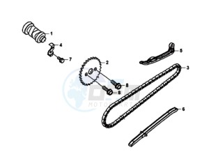 SYMPHONY ST 125 EURO4 L7 drawing CHAIN / CHAIN TENSIONER  / CHAIN GUIDE