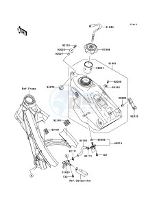 KX450F KX450D7F EU drawing Fuel Tank