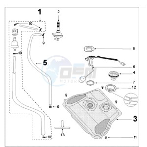 TWEET 50 A drawing FUEL TANK WIDE - FUEL PUMP