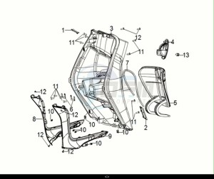 SYMPHONY 50 (XF05W1-IT) (E5) (M1) drawing FRONT INNER COVER