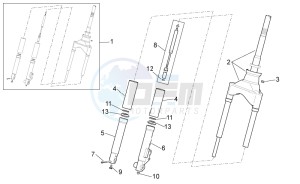 Scarabeo 50 4t 2v e2 drawing Front Fork