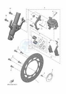 XSR125 MTM125 (BGX3) drawing FRONT BRAKE CALIPER