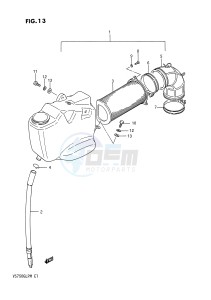 VS750GL (E1) INTRUDER drawing AIR CLEANER (FRONT)