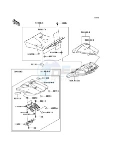 Z1000_ABS ZR1000EBF FR XX (EU ME A(FRICA) drawing Seat