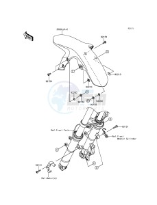 Z250SL BR250EFF XX (EU ME A(FRICA) drawing Front Fender(s)