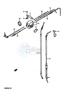 RGV250 1989 drawing CONTROL CABLE