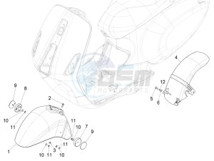 SPRINT 150 4T 3V IGET ABS E4 (NAFTA) drawing Wheel housing - Mudguard