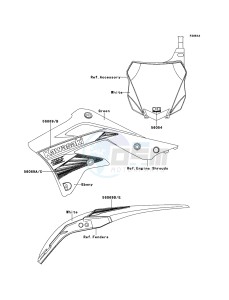 KX450F KX450FEF EU drawing Decals