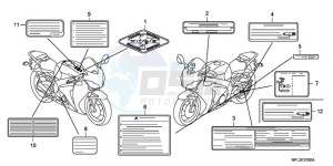 CBR1000RR9 Australia - (U / MME PSW SPC) drawing CAUTION LABEL (1)