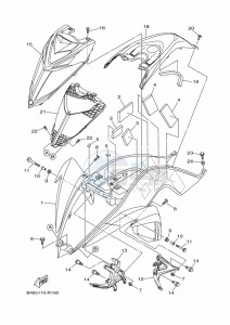 YFM700R (BCX9) drawing FRONT FENDER