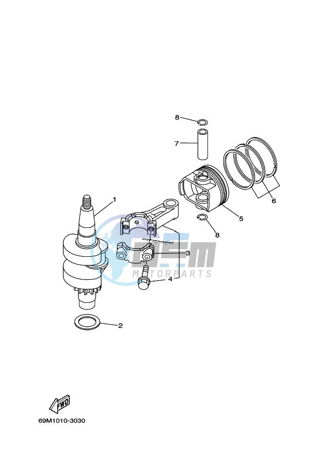 CRANKSHAFT--PISTON