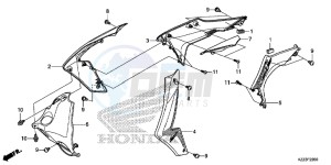 CRF250ME CRF250M UK - (E) drawing RADIATOR SHROUD