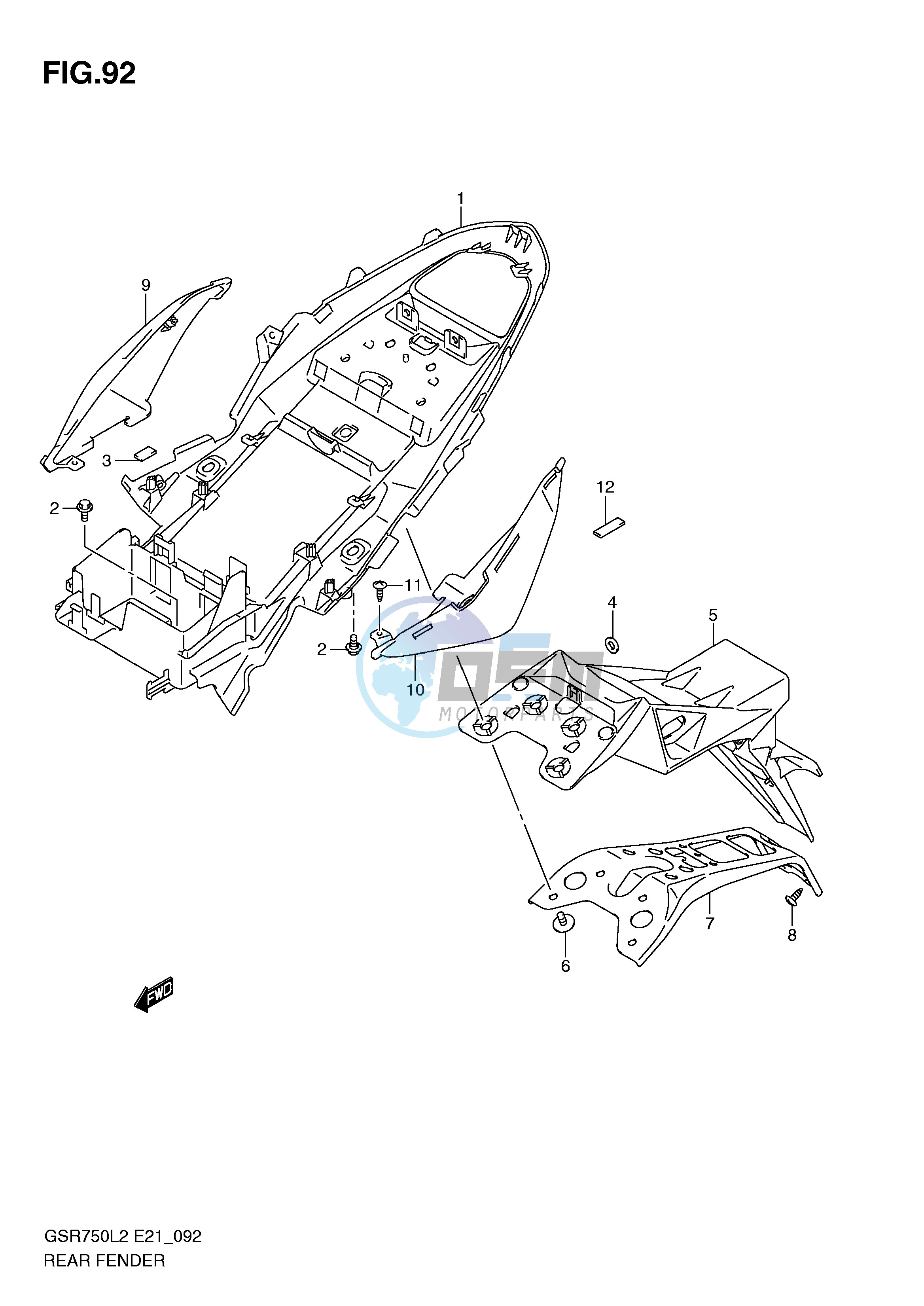 REAR FENDER (GSR750AUEL2 E21)