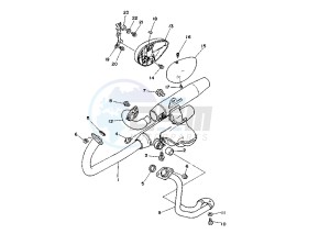 XV VIRAGO 125 drawing EXHAUST