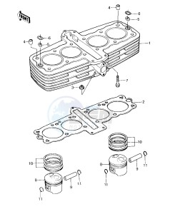 KZ 550 C [LTD] (C1-C2) [LTD] drawing CYLINDER_PISTONS -- 80-81 C1_C2- -