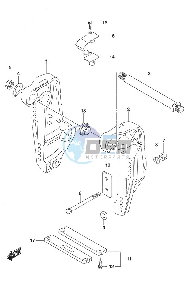 Clamp Bracket w/Transom (L)