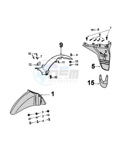 TWEET 125 V PRO drawing MUDGUARD