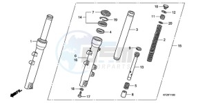 PES125R9 Europe Direct - (ED / STC 2ED) drawing FRONT FORK