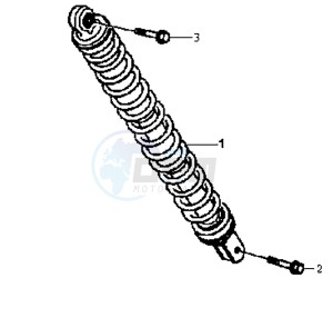 JET EURO X 50 E2 drawing REAR SUSPENSION