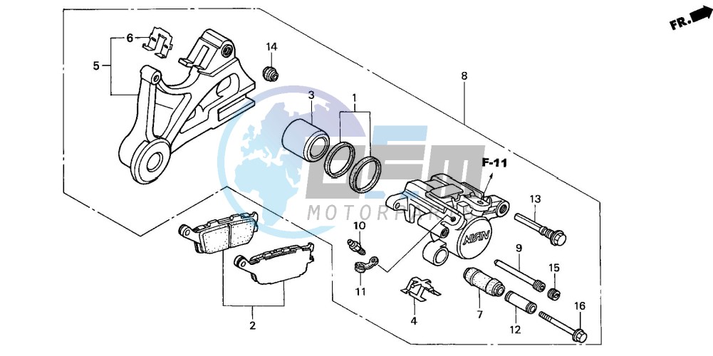 REAR BRAKE CALIPER