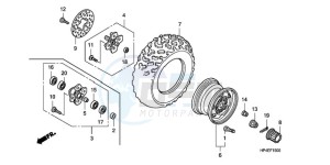 TRX420FEA Europe Direct - (ED / 2ED 4WD) drawing FRONT WHEEL