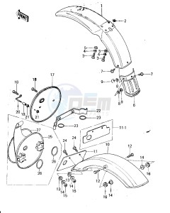 KX 250 A (A4-A5) drawing FENDERS_NUMBER PLATE -- 78-79- -