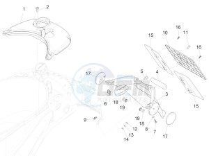 Primavera 125 4T 3V iGET ABS (EMEA) drawing Rear cover - Splash guard