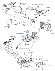 VERSYS 1000 KLZ1000BHF XX (EU ME A(FRICA) drawing Muffler(s)