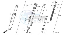 PES125R9 Europe Direct - (ED / STC) drawing FRONT FORK