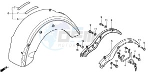 VT1100C3 drawing REAR FENDER