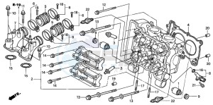 FJS600A SILVER WING drawing CYLINDER HEAD (FJS600D3/D4/D5/A3/A4/A5)