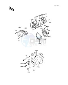 KZ 1100 A [SHAFT] (A1-A3) [SHAFT] drawing ENGINE COVERS