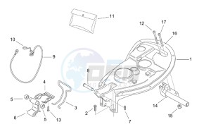 Scarabeo 50 2t (eng. Minarelli) drawing Undersaddle