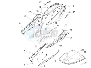 FLY 150 4T 3V IE (NAFTA) drawing Side cover - Spoiler