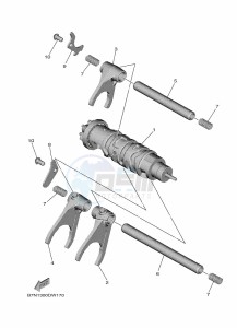 XSR900 MTM890 (BEA7) drawing SHIFT CAM & FORK