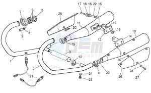 V7 Racer 750 drawing Exhaust unit