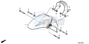 FJS600AB SilverWing ED drawing FRONT FENDER (FJS600A9 2KO/ FJS600AB/ DB)