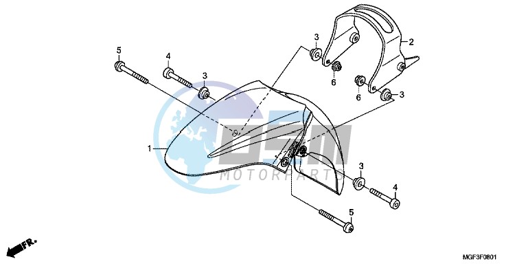 FRONT FENDER (FJS600A9 2KO/ FJS600AB/ DB)