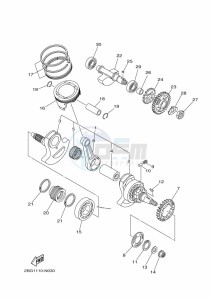 YFM700FWAD GRIZZLY 700 EPS (B4FL) drawing CRANKSHAFT & PISTON