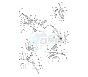 YZF R6 50TH 600 drawing STAND AND FOOTREST