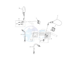 NS AEROX 50 drawing HANDLE SWITCH AND LEVER