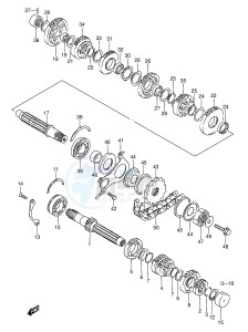 GSX600F (E2) Katana drawing TRANSMISSION