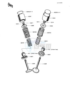 KZ 1000 J (J1-J3) drawing VALVES