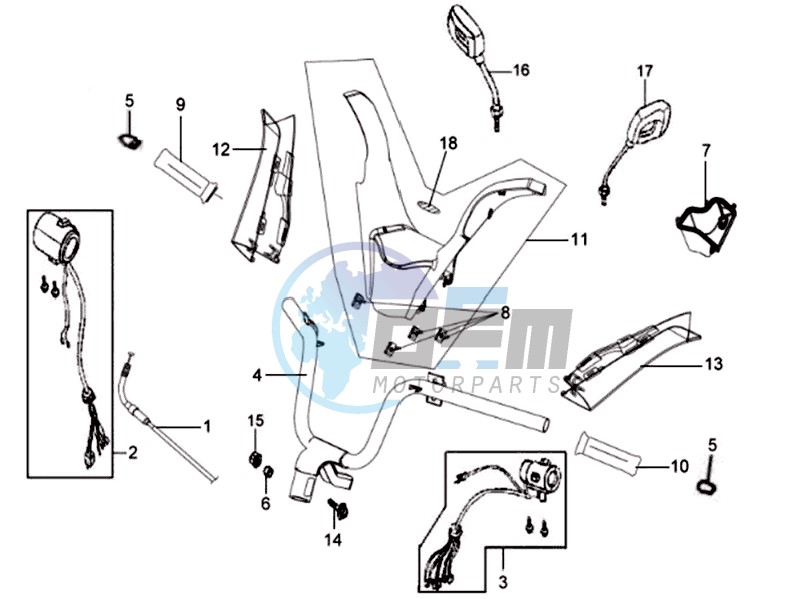 HANDLEBAR / MIRRORS / COWLING