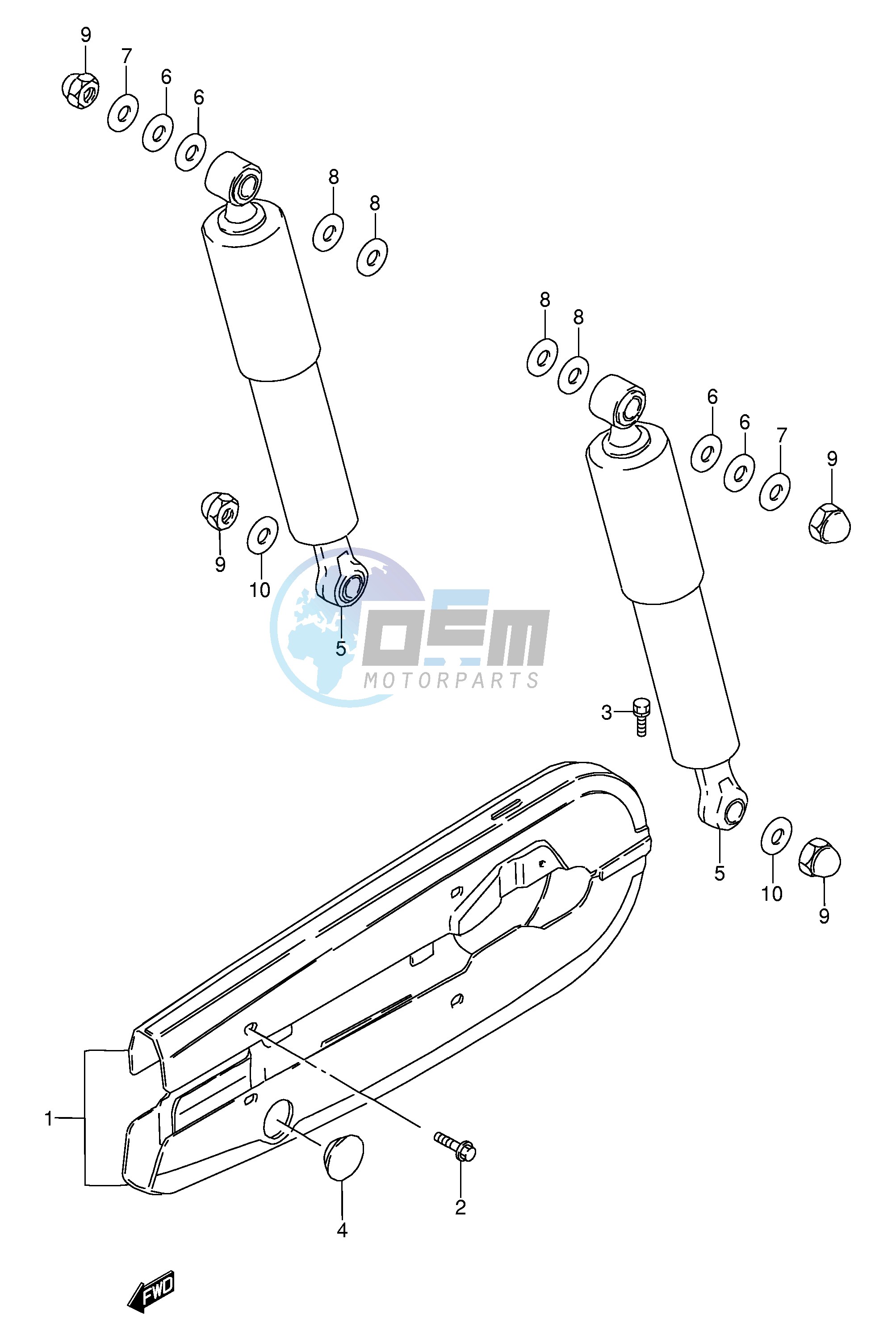 REAR SHOCK ABSORBER (P36)