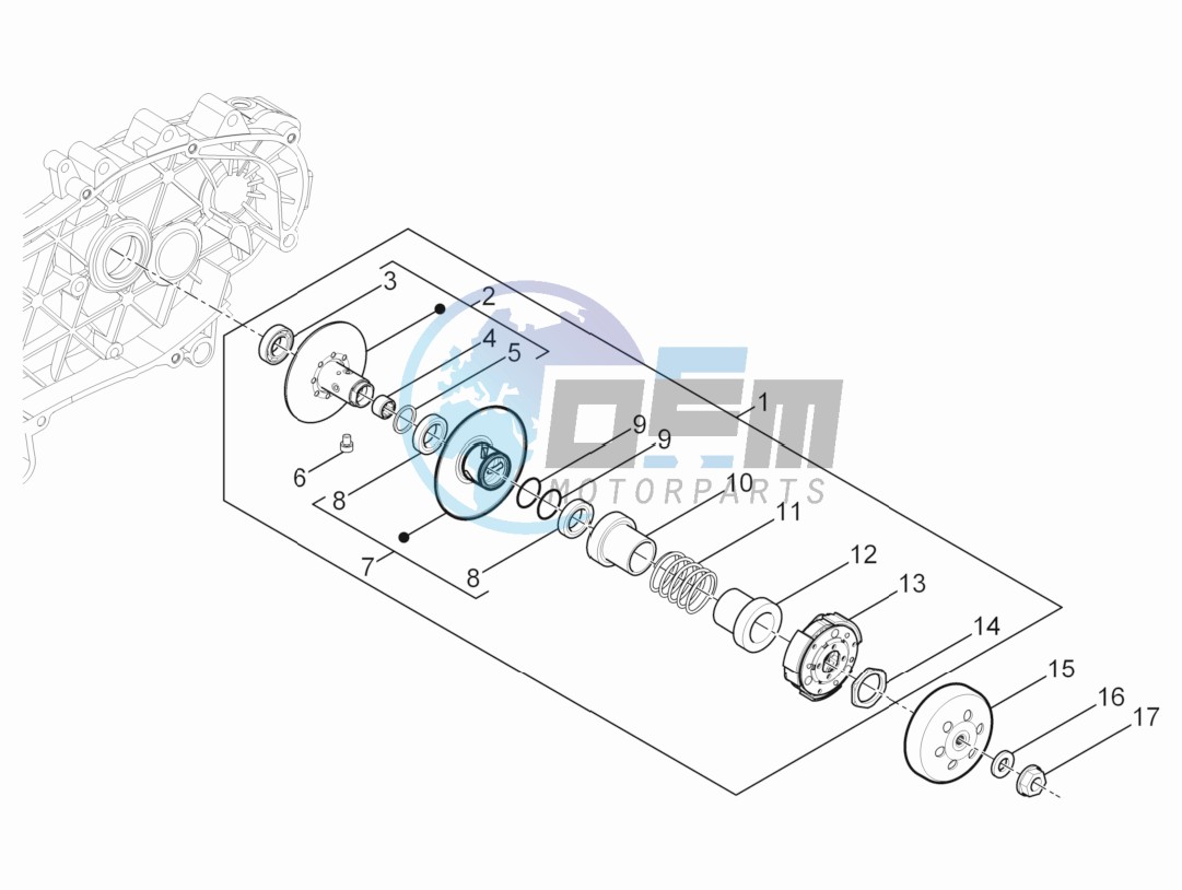 Driven pulley