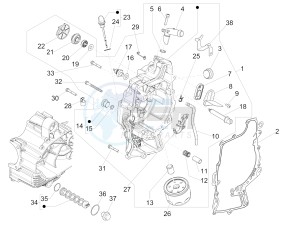 MP3 500 LT Business (EMEA) drawing Flywheel magneto cover - Oil filter